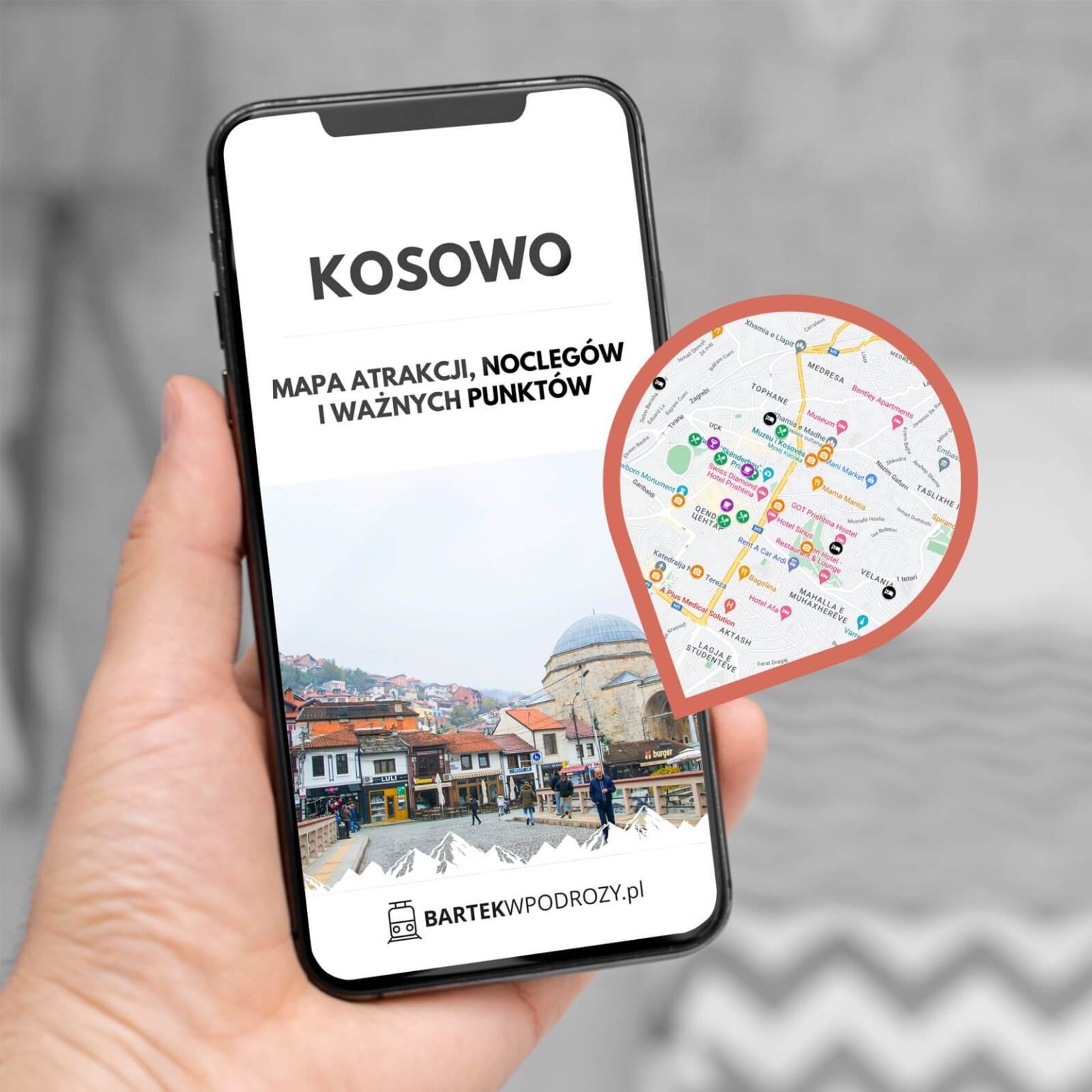 Kosowo Mapa Atrakcji Zabytk W Restauracji I Nocleg W